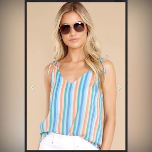 NWT Red Dress Boutique | Molly Bracken Blue Honfleur Striped Camisole Size S